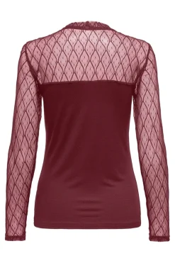 Clearance Onlsalina L/S Lace Mix Top T-Shirts & Toppe
