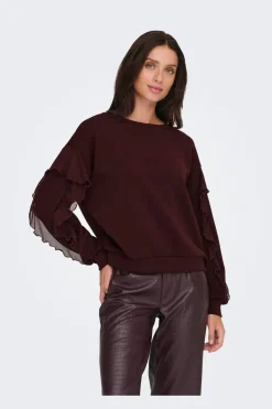Discount Onlscarlet L/S Flounce Swt Sweatsæt & Comfy Wear|Bluser & Skjorter