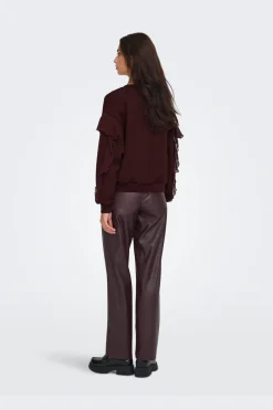 Discount Onlscarlet L/S Flounce Swt Sweatsæt & Comfy Wear|Bluser & Skjorter