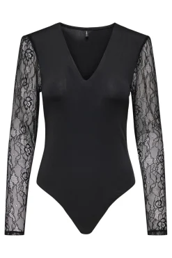 Onlsia V-Neck L/S Lace Body Acc Nattøj & Lingeri|Bluser & Skjorter