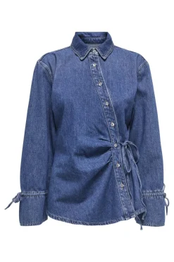 Clearance Onlsmilla Ls Asym Tie Shirt Sik Bluser & Skjorter