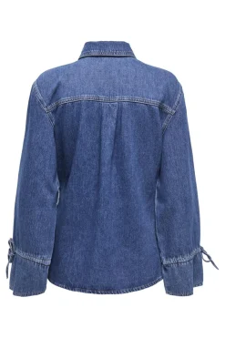 Clearance Onlsmilla Ls Asym Tie Shirt Sik Bluser & Skjorter