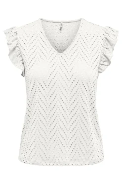 Sale Onlsmilla S/L V-Neck Frill Top T-Shirts & Toppe