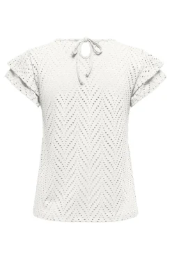 Only T-Shirts & Toppe<Onlsmilla S/S O-Neck Frill Top