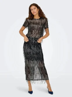 New Onlspacy Long Sequins Skirt Nederdele