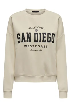 Only Bluser & Skjorter|Sweatsæt & Comfy Wear<Onlsweat Life L/S Crew O.Size State