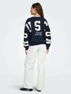 Only Sweatsæt & Comfy Wear|Bluser & Skjorter<Onlsweat L/S Back/Sleeve Print Swt
