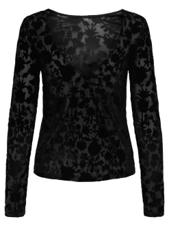 Only Bluser & Skjorter<Onlthea L/S Flock Top