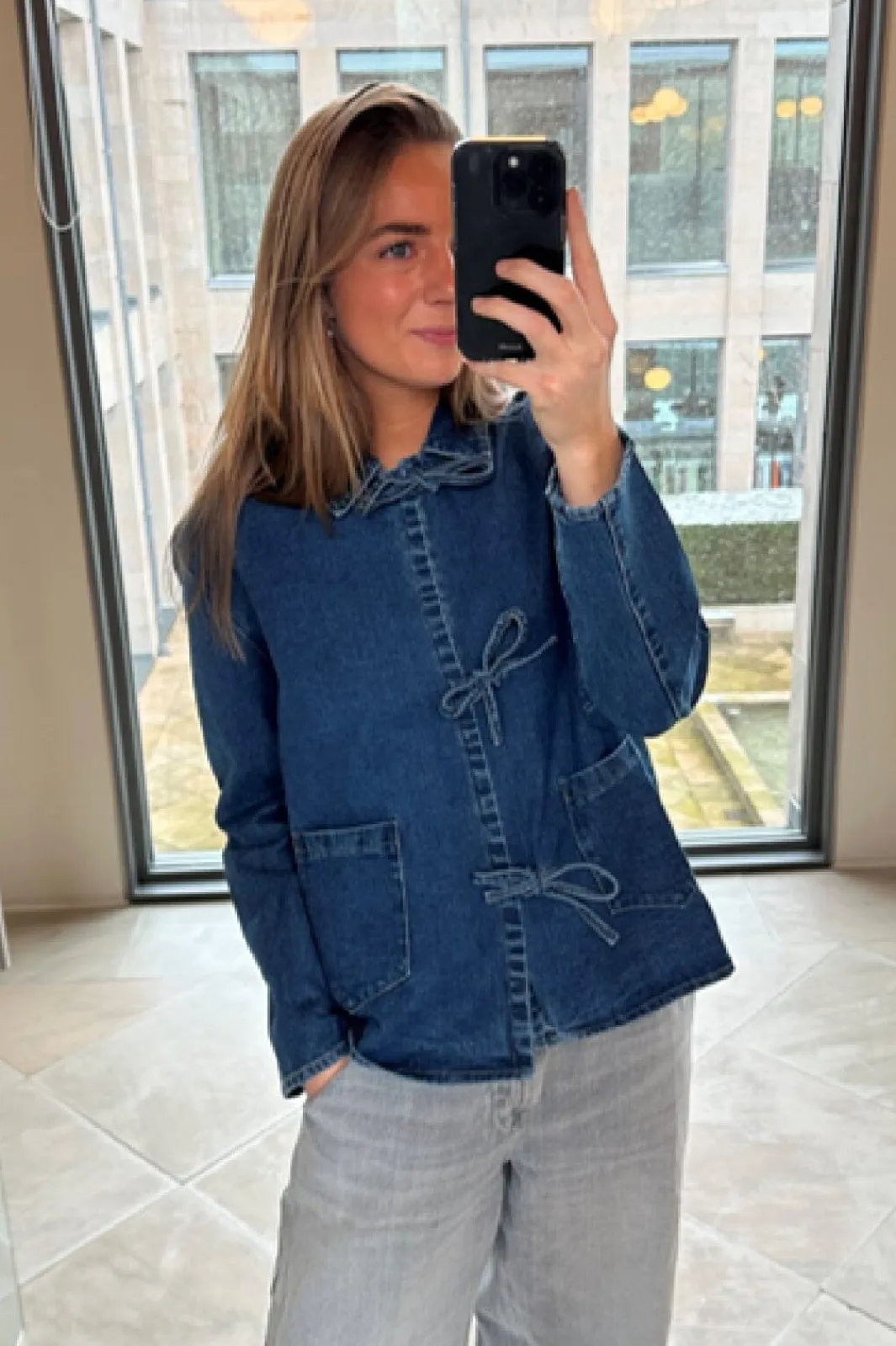Hot Onlthille L/S Tie Jacket Gua Overtøj & Jakker|Ammevenligt Tøj