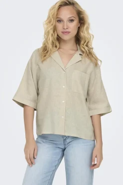 Outlet Onltokyo Life Ss Linen Bl Shirt Bluser & Skjorter|Ammevenligt Tøj