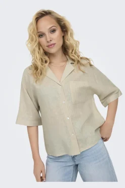 Outlet Onltokyo Life Ss Linen Bl Shirt Bluser & Skjorter|Ammevenligt Tøj