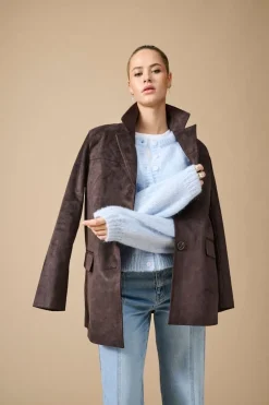 Hot Onltulip Faux Suede Blazer Coat Overtøj & Jakker|Blazere