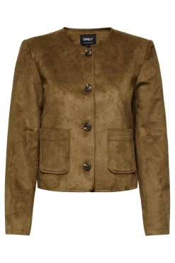 Only Overtøj & Jakker<Onltulip Faux Suede Button Jacket