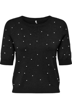 Only T-Shirts & Toppe<Onlvenice Life Ss Pearl O-Neck Knt