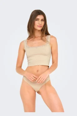 Only Nattøj & Lingeri<Onlvicky Lace Singlet Square Neck Acc