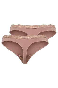Only Nattøj & Lingeri<Onlvicky Lace Thong 2-Pack Acc