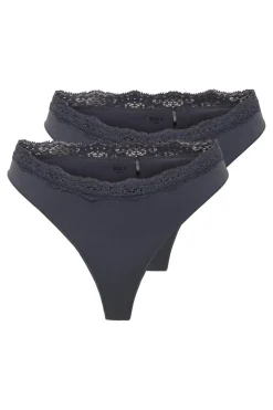Outlet Onlvicky Lace Thong 2-Pack Acc Nattøj & Lingeri
