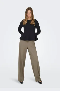 Clearance Onlvilda Ls Peplum O-Neck Knt Strik|Bluser & Skjorter