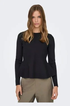 Clearance Onlvilda Ls Peplum O-Neck Knt Strik|Bluser & Skjorter