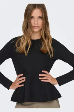Clearance Onlvilda Ls Peplum O-Neck Knt Strik|Bluser & Skjorter