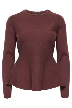 Only Strik|Bluser & Skjorter<Onlvilda Ls Peplum O-Neck Knt