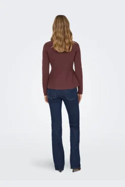 Only Strik|Bluser & Skjorter<Onlvilda Ls Peplum O-Neck Knt