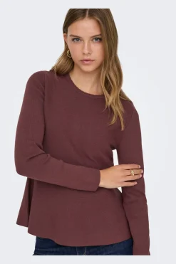 Only Strik|Bluser & Skjorter<Onlvilda Ls Peplum O-Neck Knt