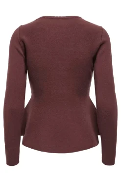 Only Strik|Bluser & Skjorter<Onlvilda Ls Peplum O-Neck Knt