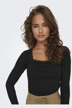 Outlet Onlxena L/S Lace Top T-Shirts & Toppe
