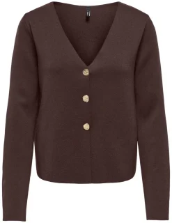 Onlzali Ls V-Neck Button Cardigan Knt Cardigans|Ammevenligt Tøj