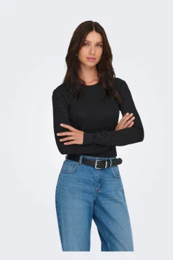 Only Bluser & Skjorter<Onlzele L/S Roundneck Top