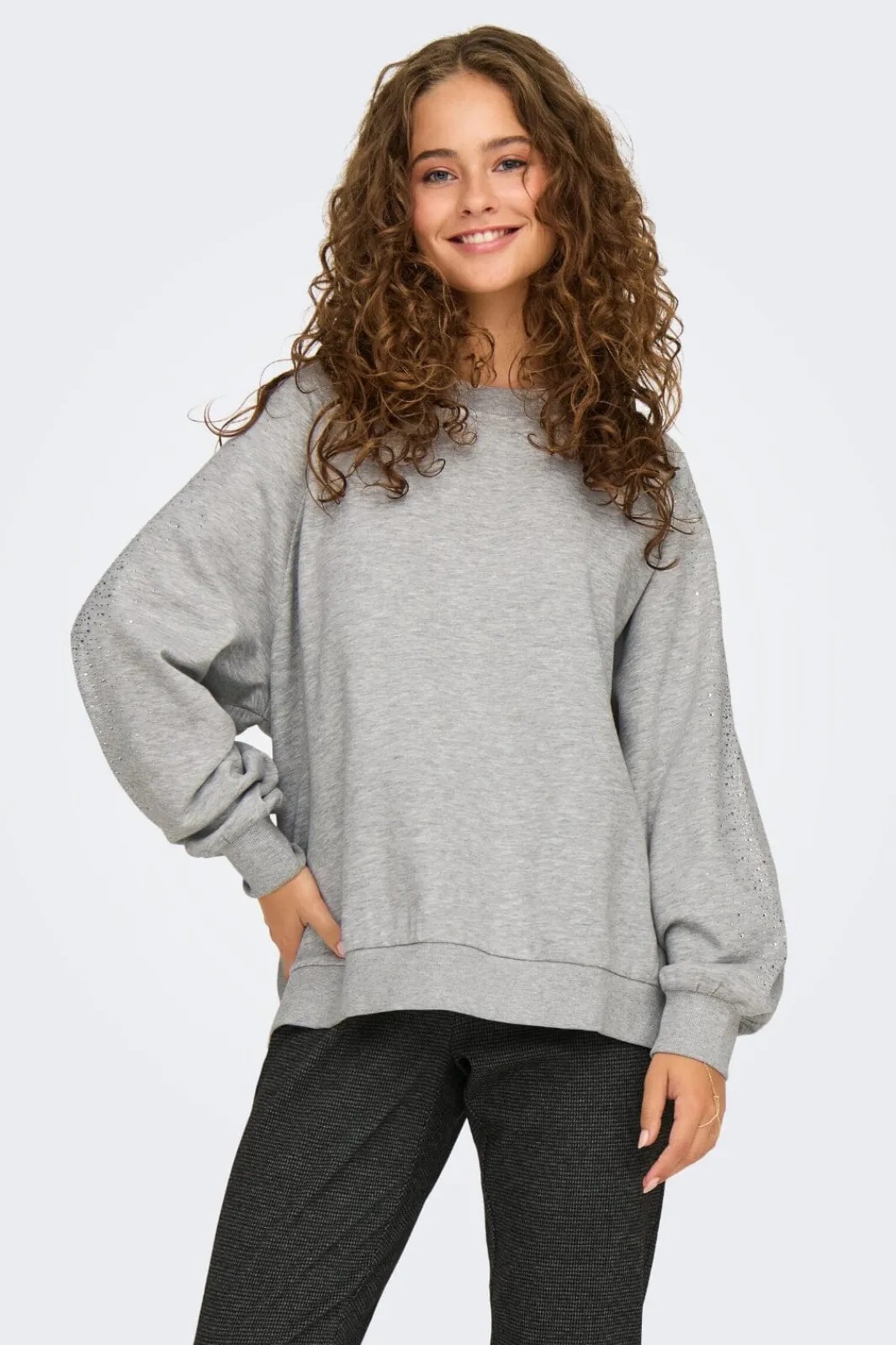 Onlzenna L/S Oversize Stone Swt Bluser & Skjorter|Sweatsæt & Comfy Wear