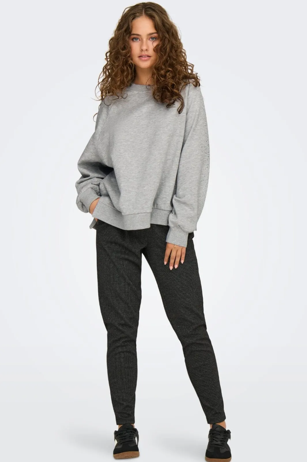 Onlzenna L/S Oversize Stone Swt Bluser & Skjorter|Sweatsæt & Comfy Wear