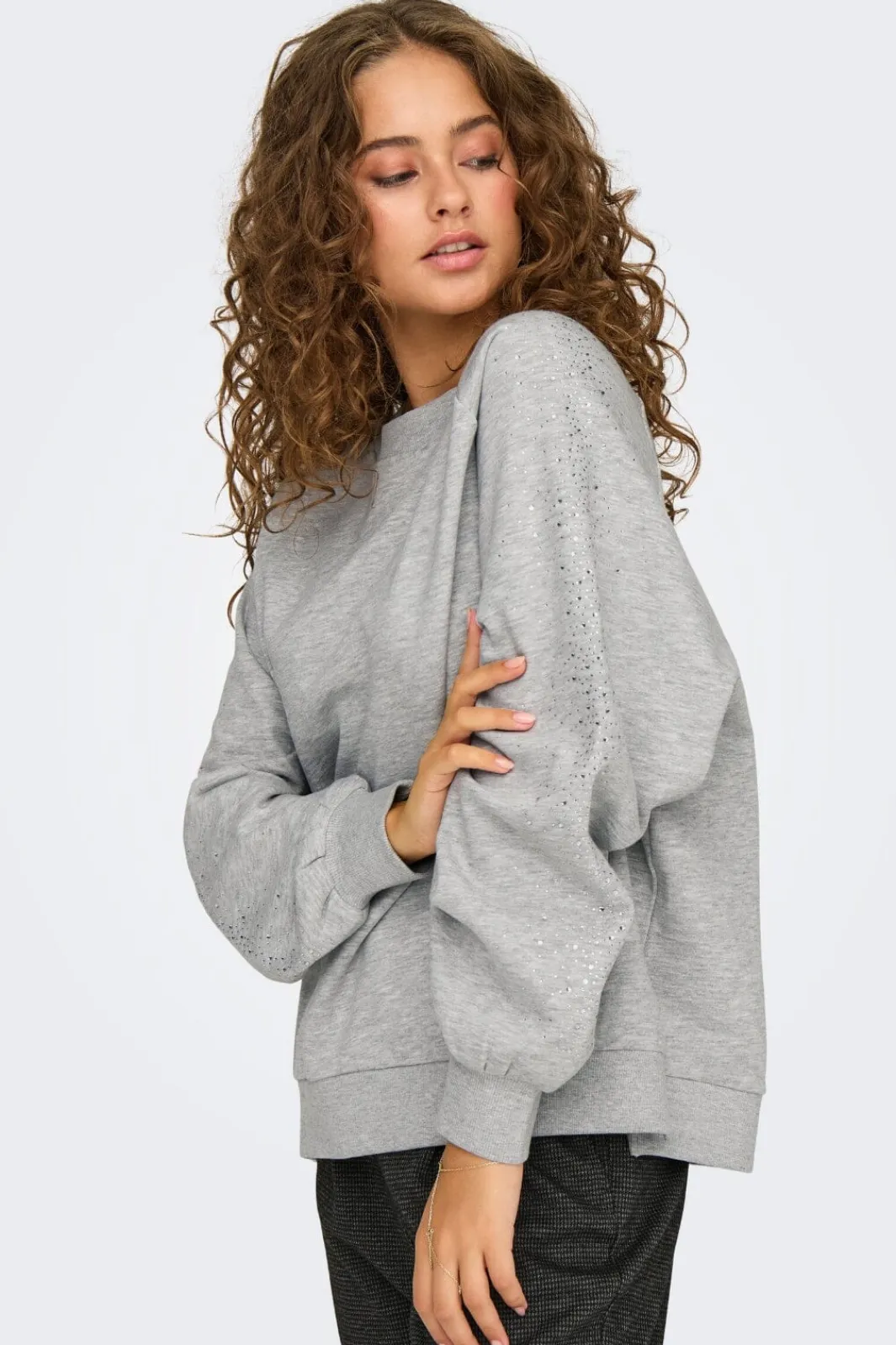 Onlzenna L/S Oversize Stone Swt Bluser & Skjorter|Sweatsæt & Comfy Wear