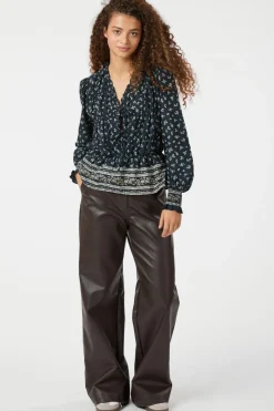 Neo Noir Bluser & Skjorter|Ammevenligt Tøj<Ora Mini Border Blouse 164597