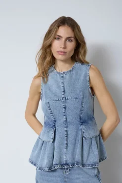 Clearance Pancycc Denim Top 43008 T-Shirts & Toppe
