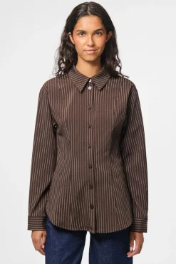Pieces Sæt 🛍️|Bluser & Skjorter<Pcanja Ls Fitted Shirt