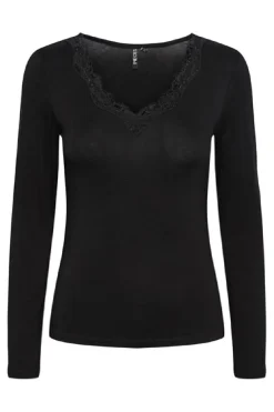 Pieces Bluser & Skjorter<Pcbarbera Ls Lace Top