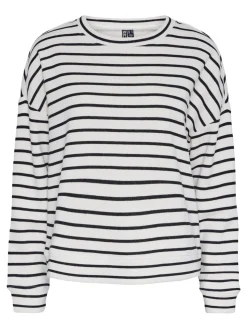 Pieces Bluser & Skjorter|Sæt 🛍️<Pcchilli Ls Sweat Stripes