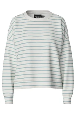 Pieces Bluser & Skjorter|Sweatsæt & Comfy Wear<Pcchilli Ls Sweat Stripes 17146886