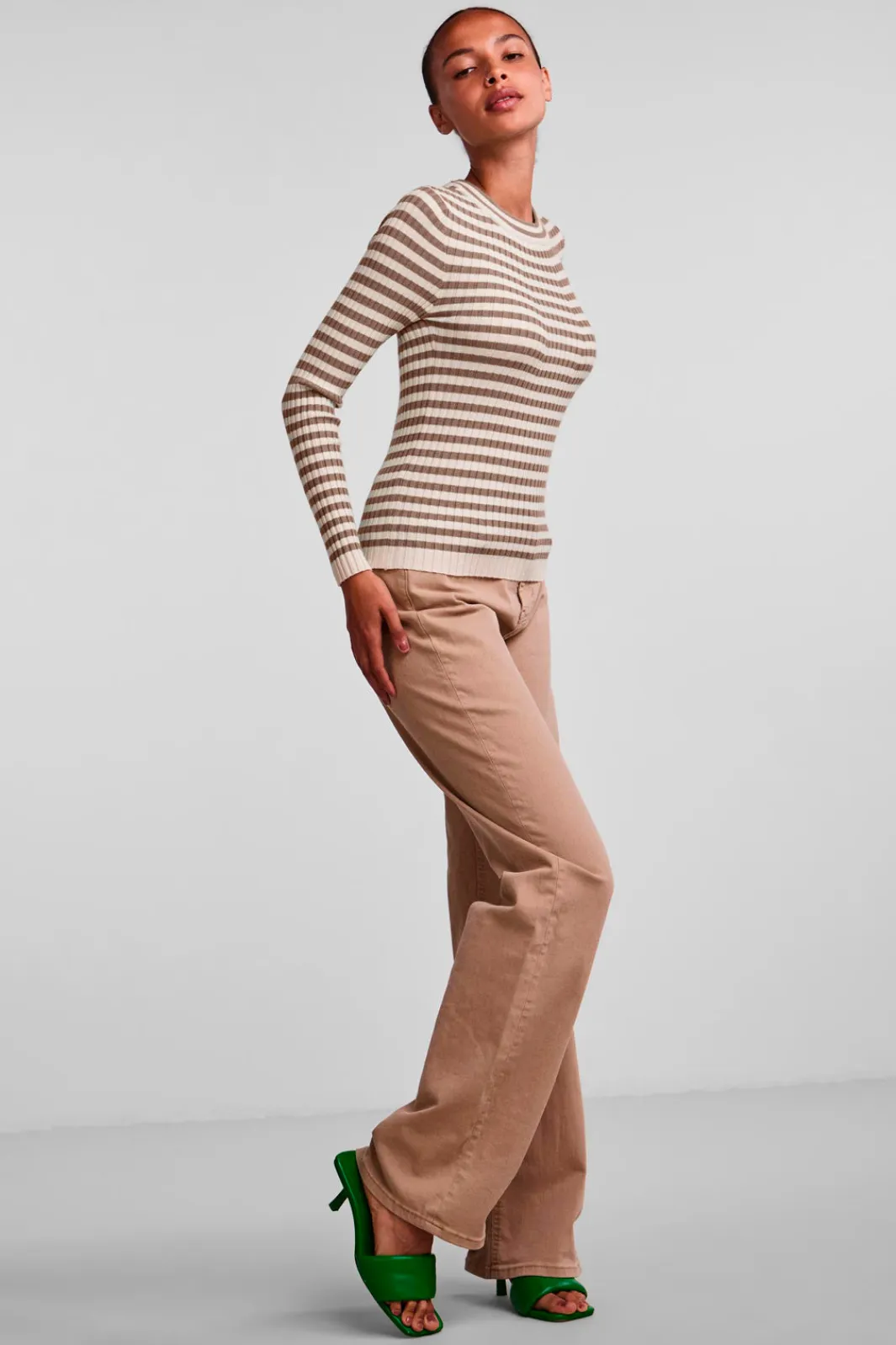 Pieces Bluser & Skjorter<Pccrista Ls O Neck Knit Noos Bc