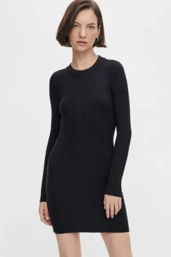 Pieces Kjoler<PcCrista LS O-Neck Knit Dress
