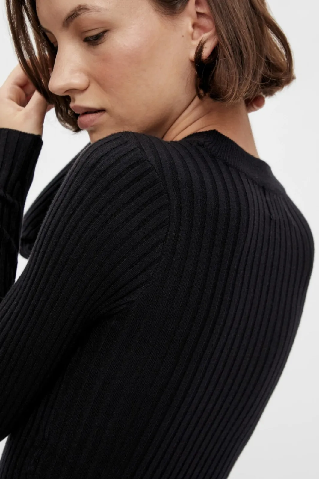 Pieces Kjoler<PcCrista LS O-Neck Knit Dress
