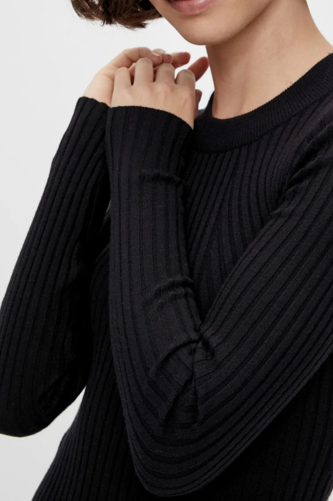 Pieces Kjoler<PcCrista LS O-Neck Knit Dress