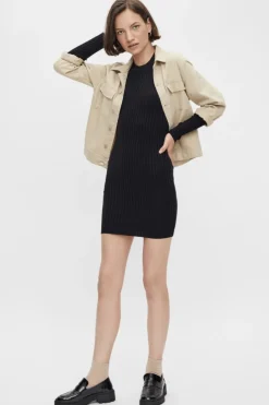 Pieces Kjoler<PcCrista LS O-Neck Knit Dress