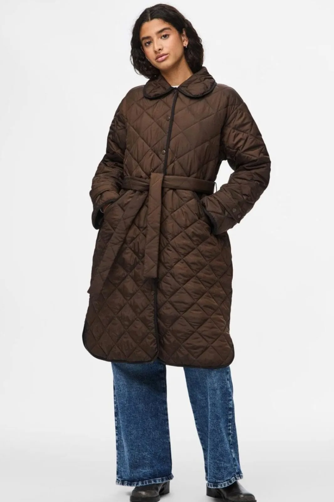 Outlet Pcemily Long Quilted Jacket Overtøj & Jakker