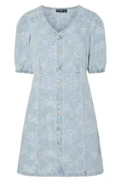 Pcfeline Ss Denim Dress Ammevenligt Tøj|Kjoler