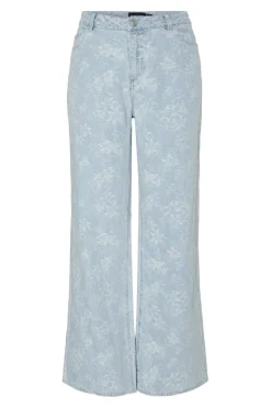 Discount Pcfeline Wide Denim Jeans Bukser, Jeans & Leggings