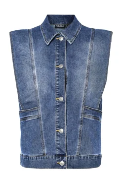 Pieces Sæt 🛍️|Veste<Pcfemma Loose Denim Vest Fsy