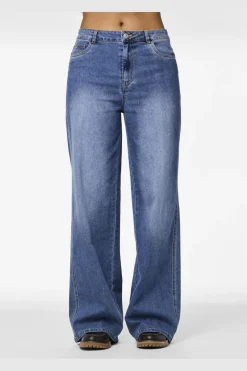 Discount Pcfemma Wide Denim Jeans Fsy Sæt 🛍️|Bukser, Jeans & Leggings